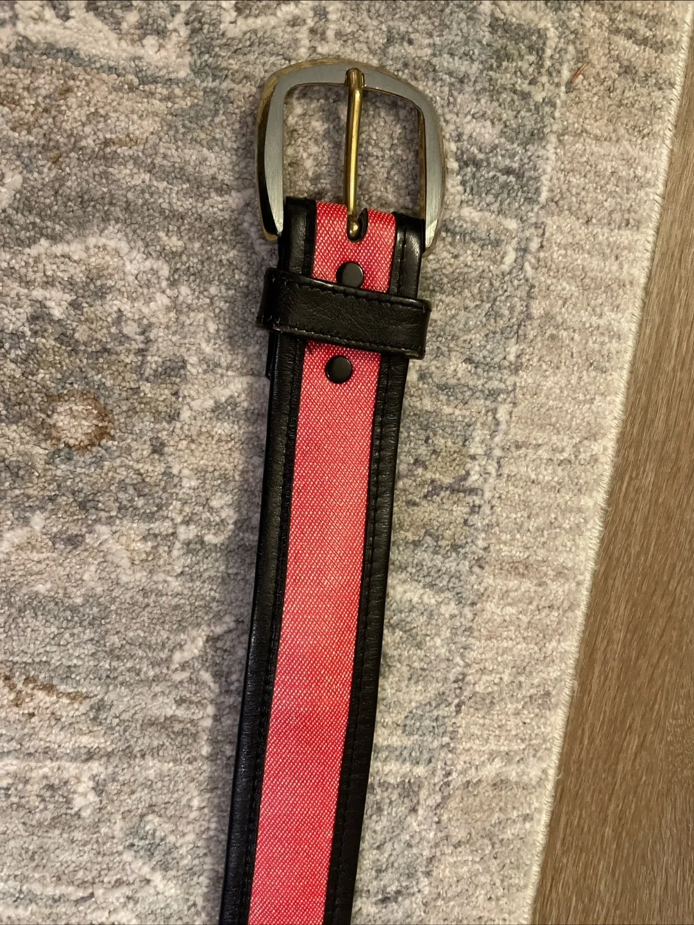 Full grain steerhide and canvas belt size 36 unisex